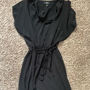 black, knee length dress